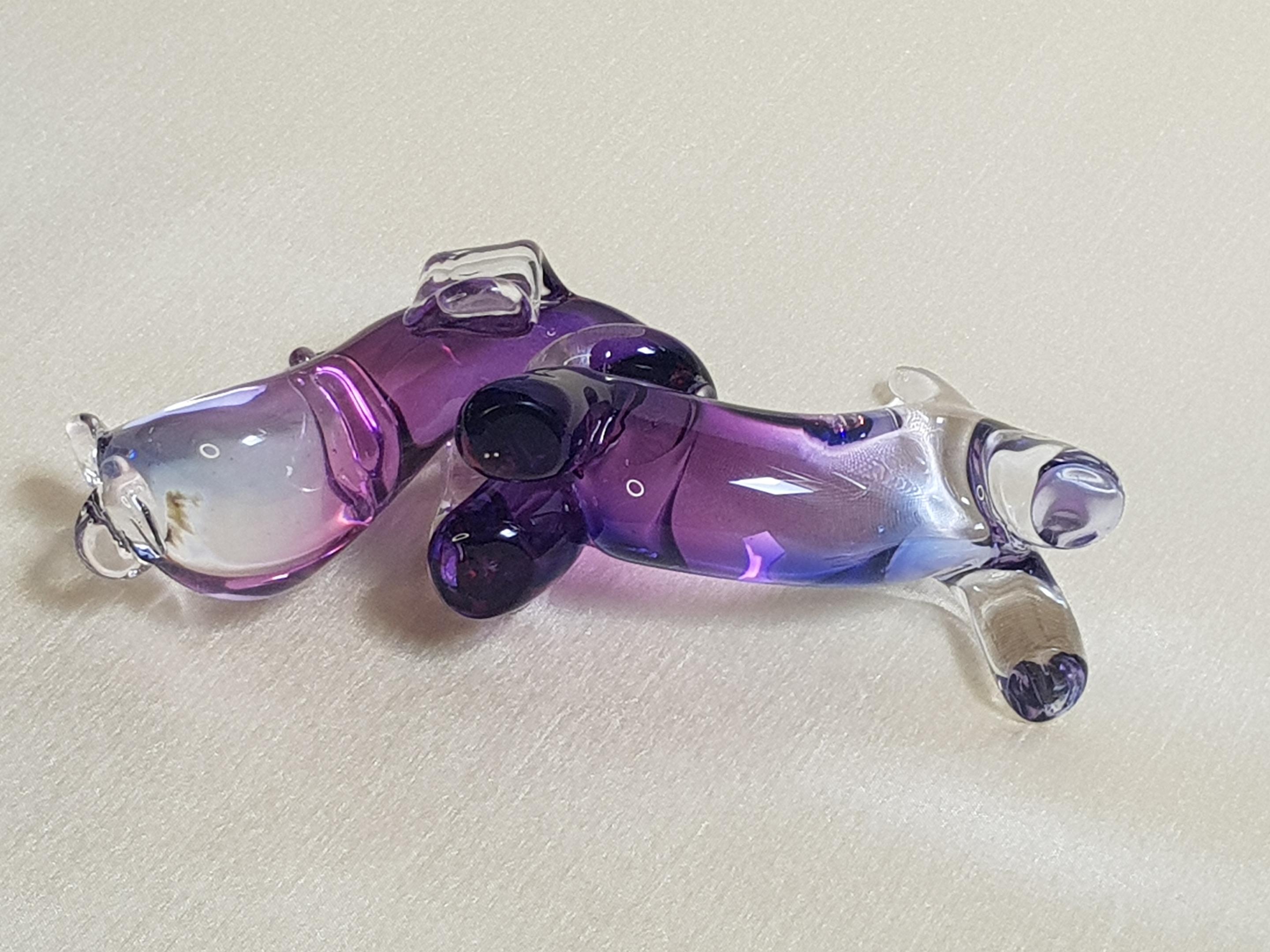 Archimede Seguso Dachshund Dog Sculpture Murano Italian Art Glass Figurine For Sale 7
