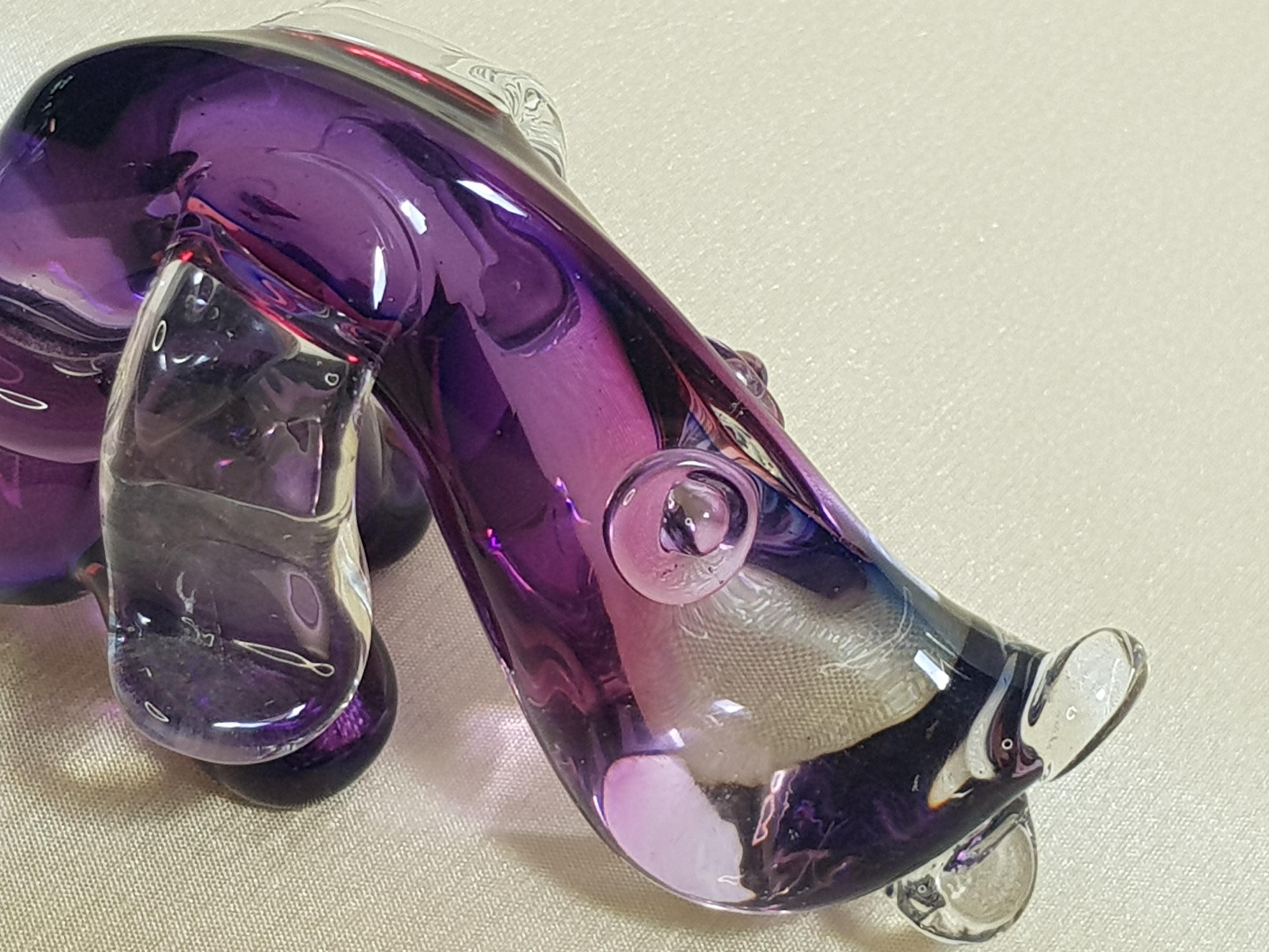 Mid-20th Century Archimede Seguso Dachshund Dog Sculpture Murano Italian Art Glass Figurine For Sale