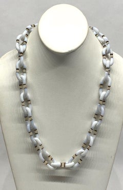 Archimede Seguso for Chanel White Opaline Murano Glass 1960s Necklace