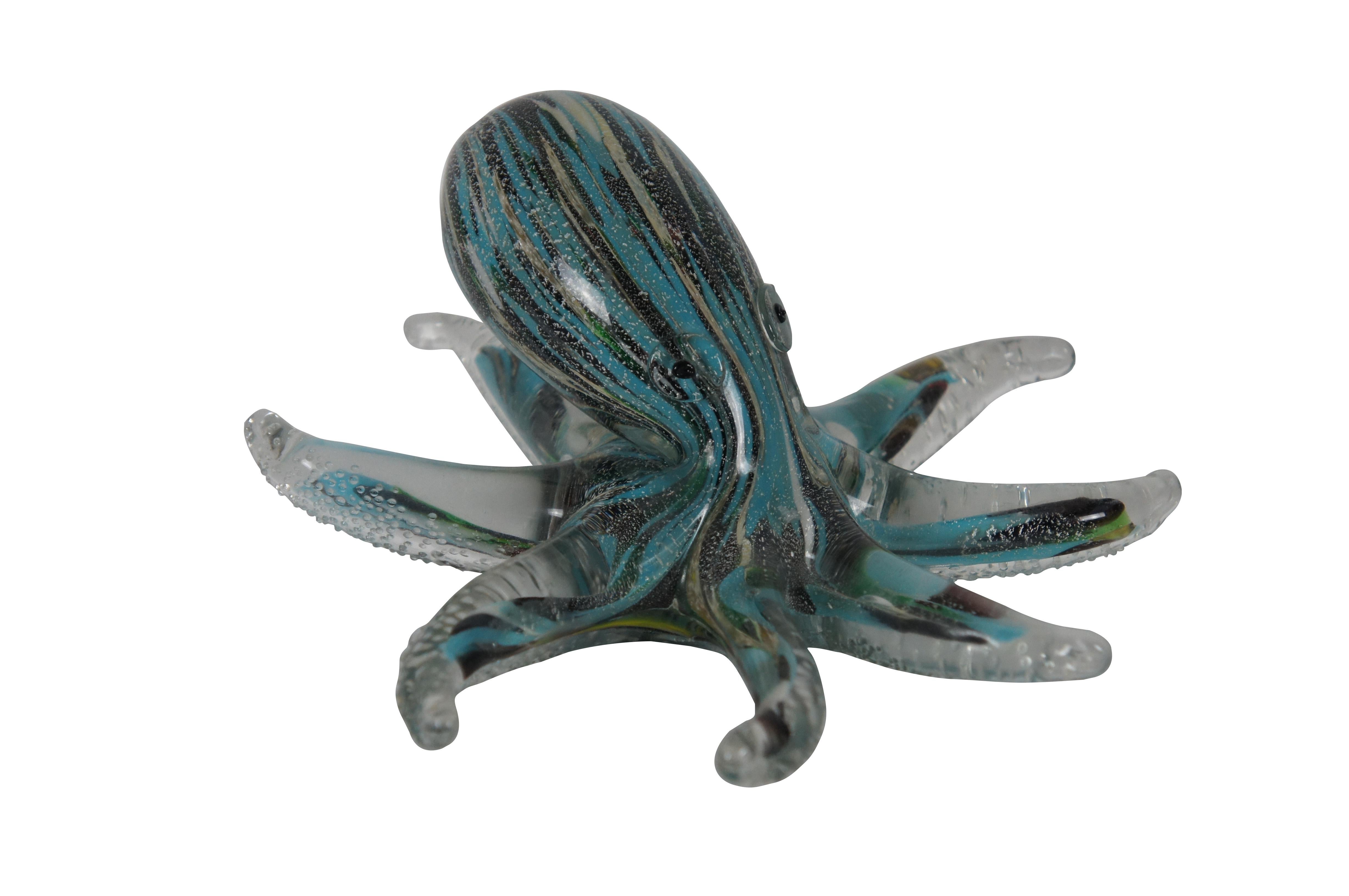 Archimede Seguso for Murano Handblown Art Glass Octopus Paperweight Sculpture  In Good Condition In Dayton, OH
