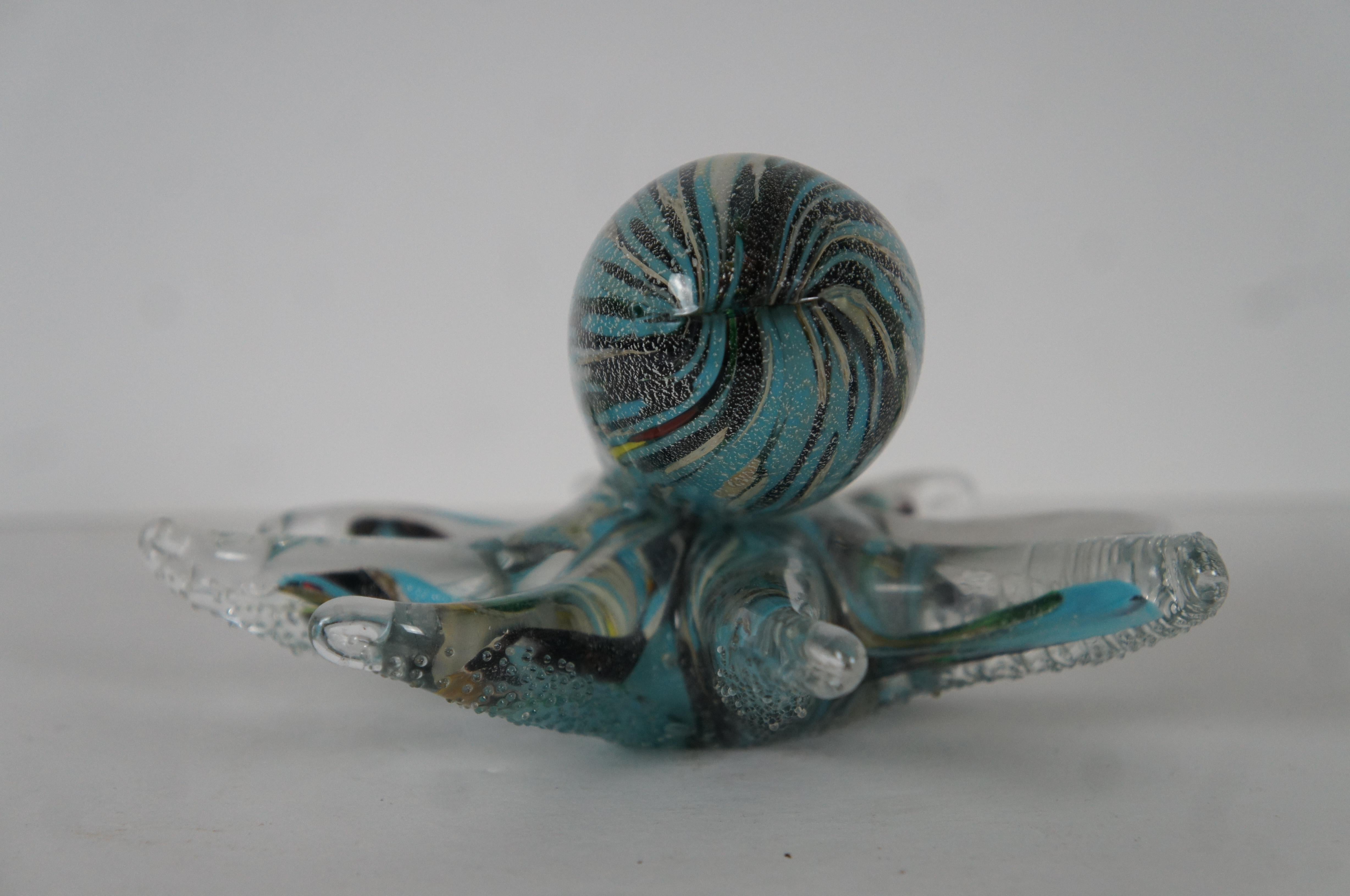 20th Century Archimede Seguso for Murano Handblown Art Glass Octopus Paperweight Sculpture 