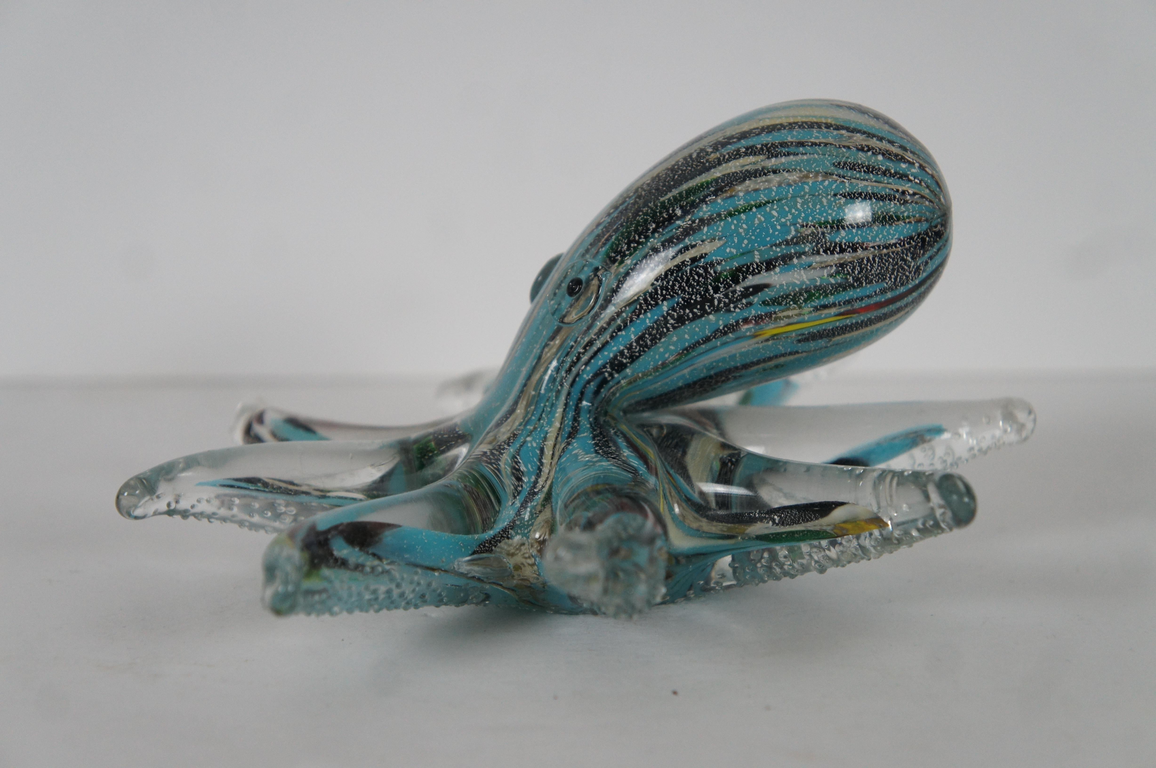 Archimede Seguso for Murano Handblown Art Glass Octopus Paperweight Sculpture  1