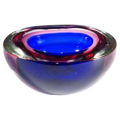 Ciotola in geode rosa e blu di Archimede Seguso, Murano, Italia, 1960 ca.