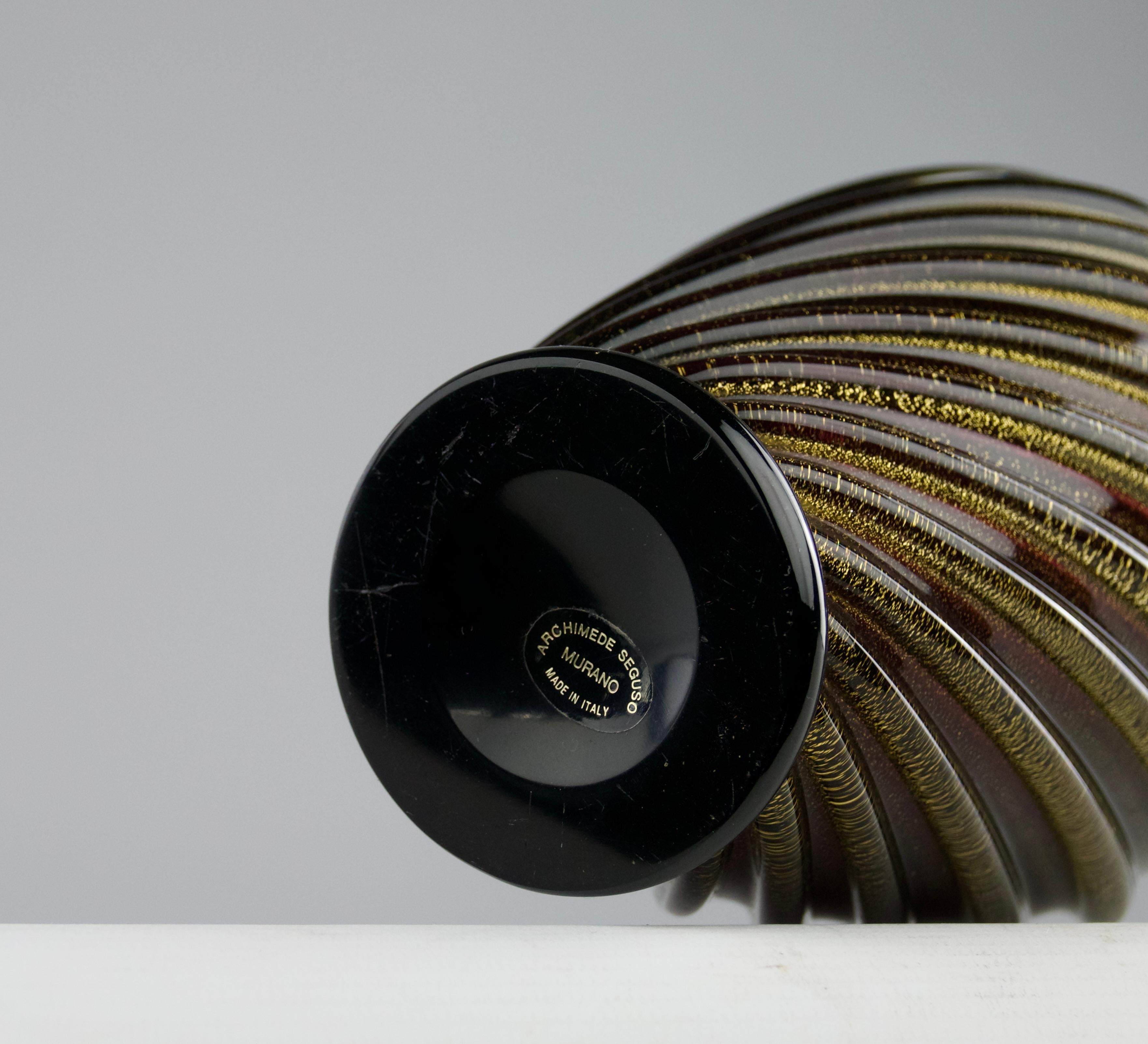 Archimede Seguso, Vaso a spirale d'oro, CIRCA 1990 in vendita 1