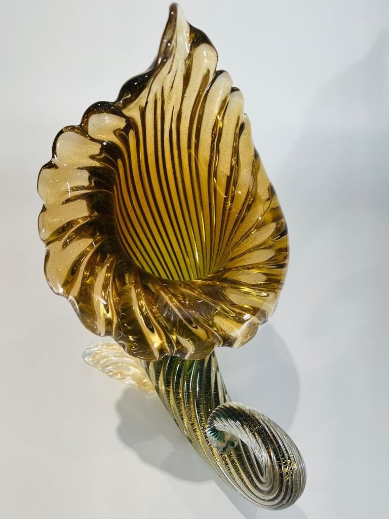 Grande corne d'abondance en verre de Murano Archimede Seguso bicolore 1950  Bon état - En vente à Rio De Janeiro, RJ