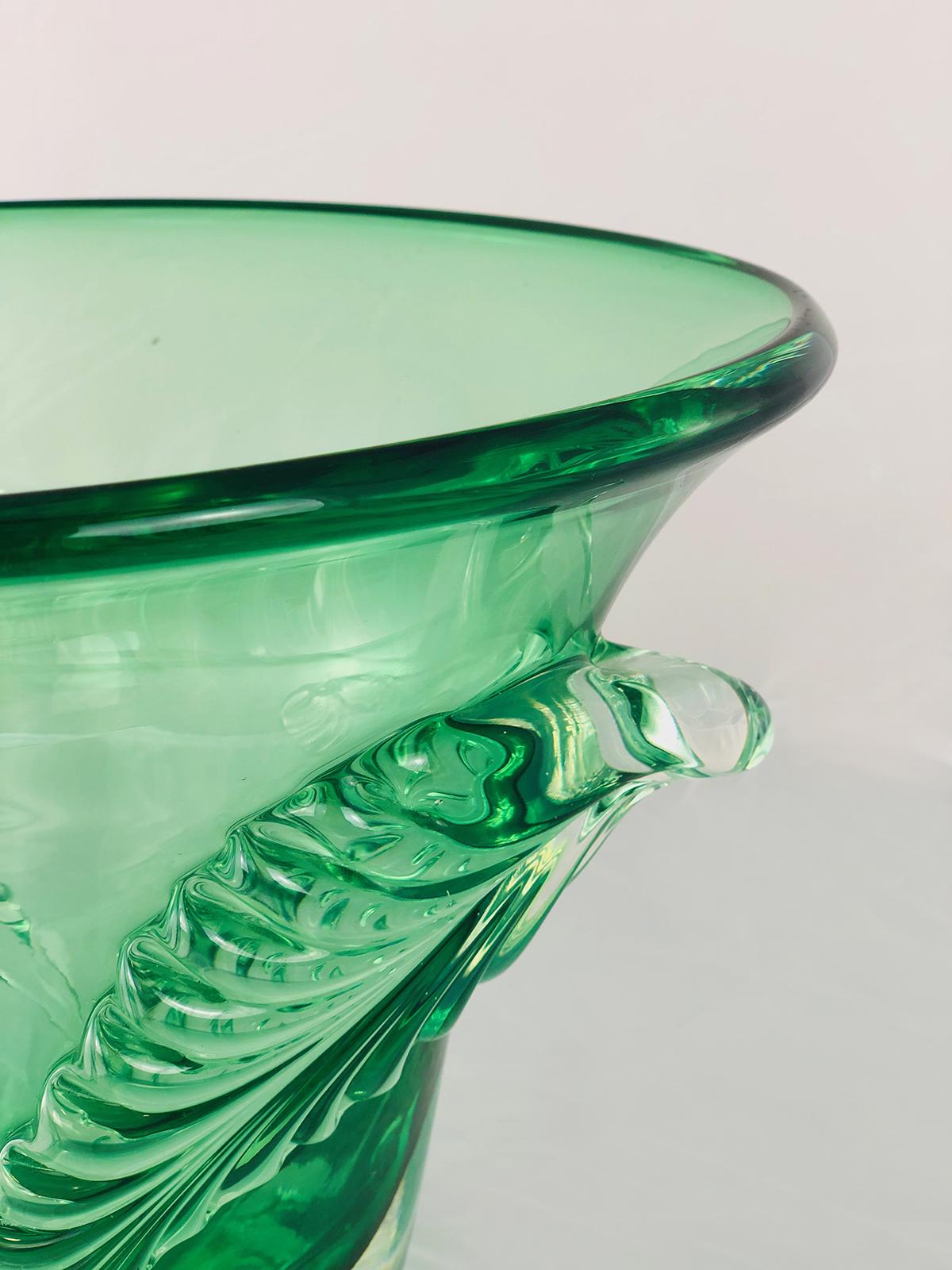 Archimede Seguso Large Murano Glass Vase For Sale 4