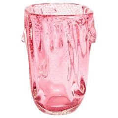 Archimede Seguso Groe Rosa Bullicante Vase