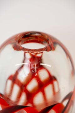 Archimede Seguso Mid Century Modern Nastro Richiamato Murano Art Glass Vase