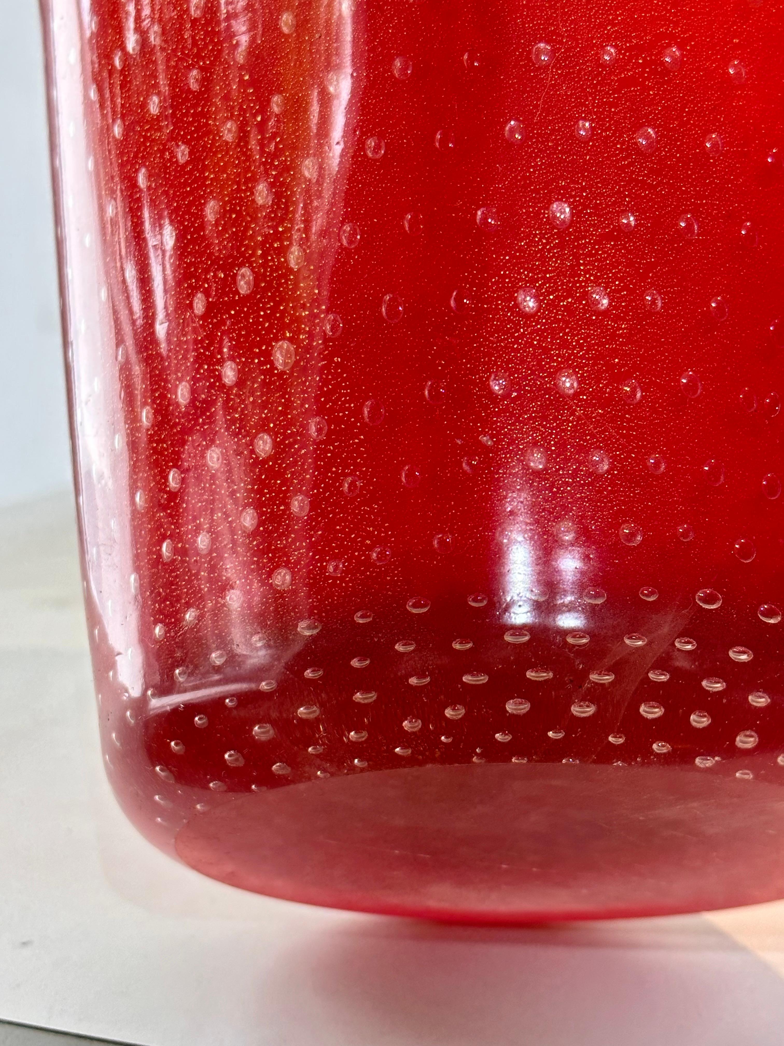 Archimede Seguso. Mid-Century Modern Red Murano Glass For Sale 5