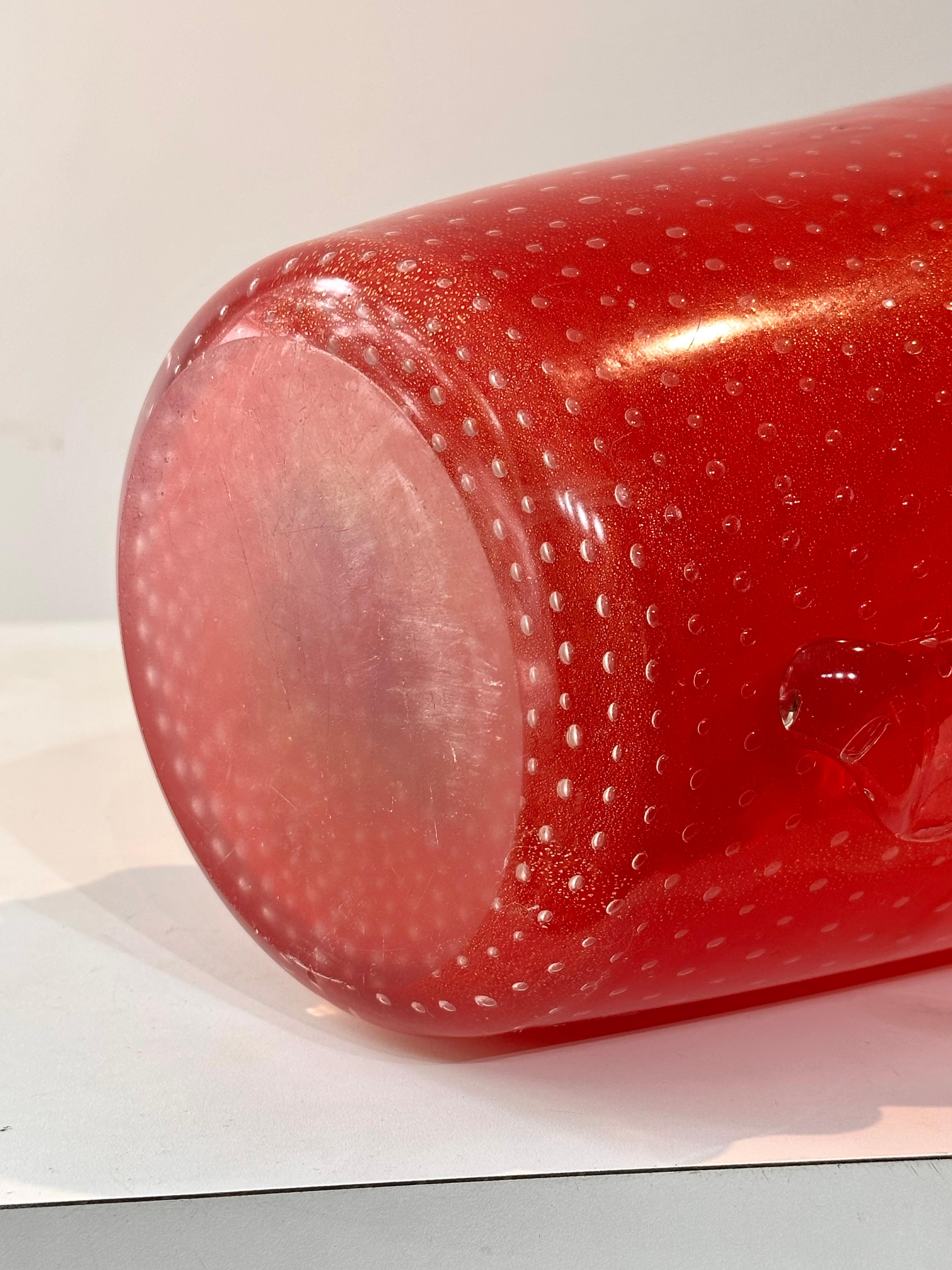 Archimede Seguso. Mid-Century Modern Red Murano Glass For Sale 1