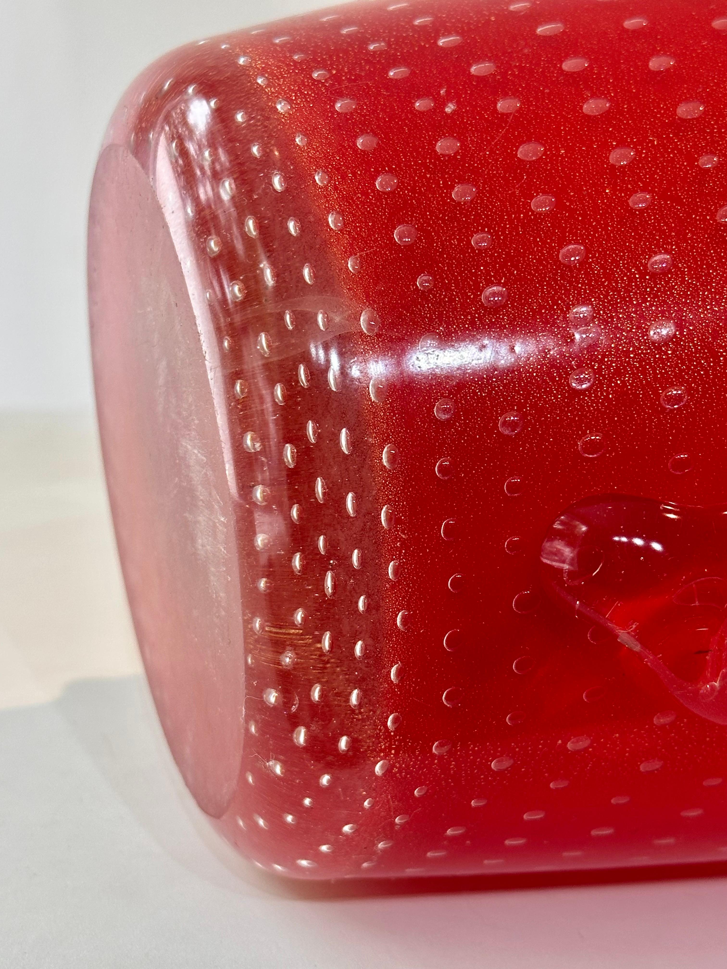 Archimede Seguso. Mid-Century Modern Red Murano Glass For Sale 2