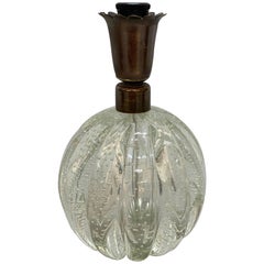 Vintage Archimede Seguso Midcentury Bullicante Murano Glass Ball Table Lamp, Italy 1950s