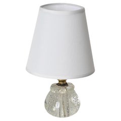 Archimede Seguso Midcentury Bullicante Murano Glass Ball Table Lamp, Italy 1950s