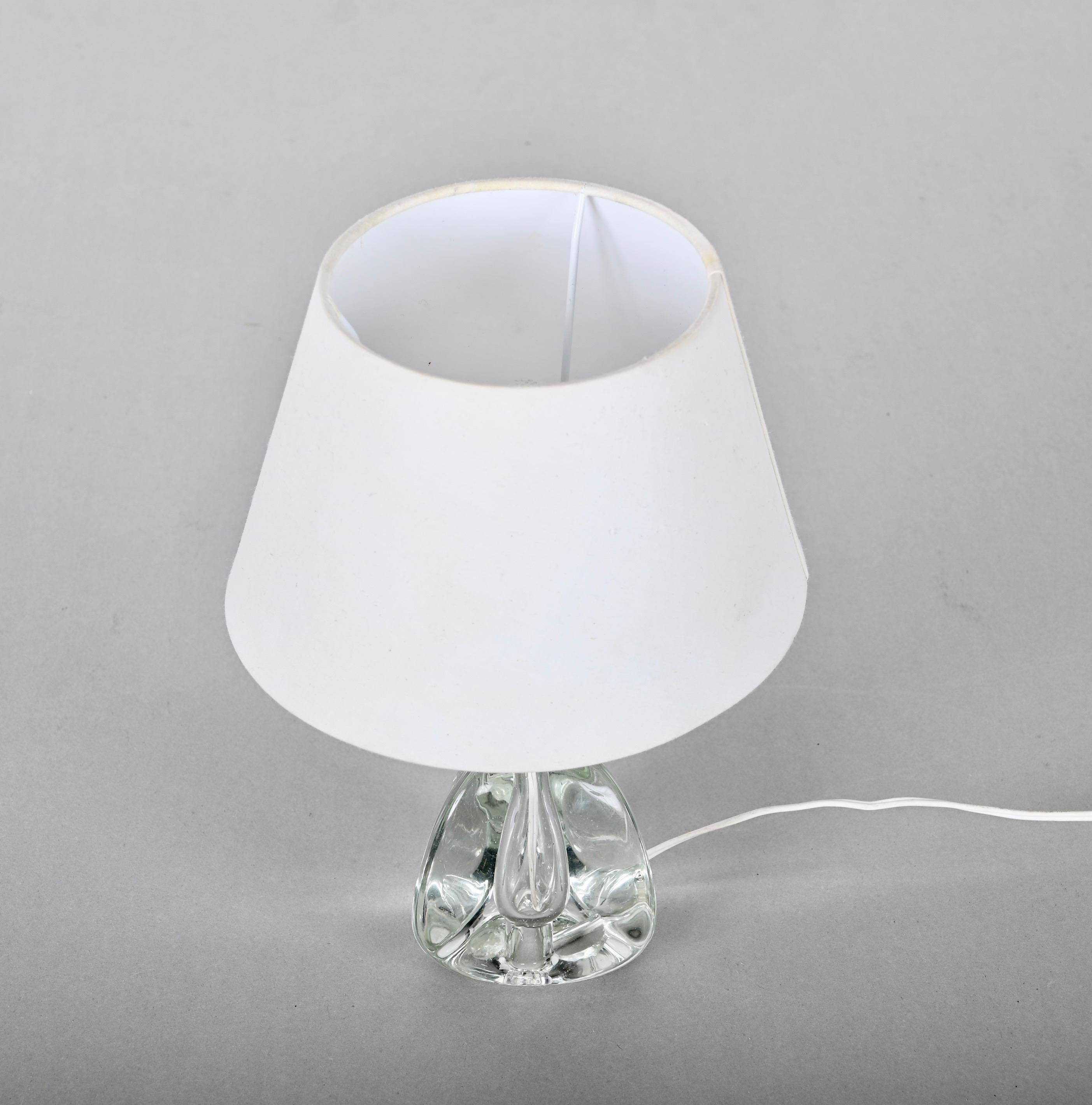 Archimede Seguso Mid-Century Crystal Murano Glass Italian Table Lamp, 1950s 3