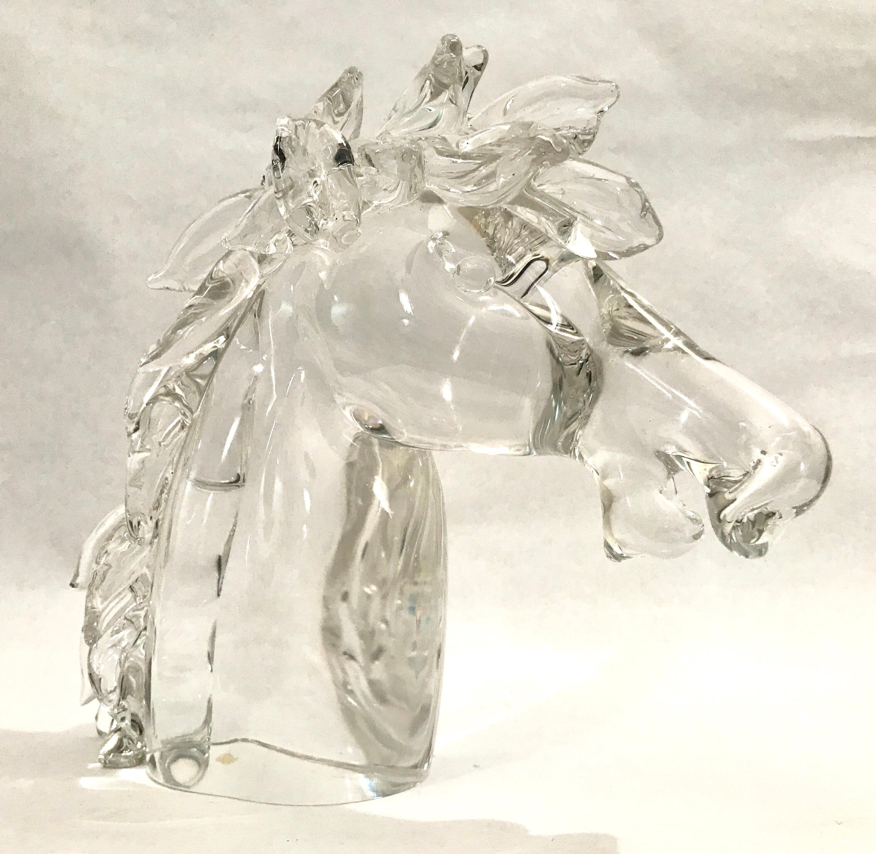 Archimede Seguso Murano Art Glass Horse For Sale 3