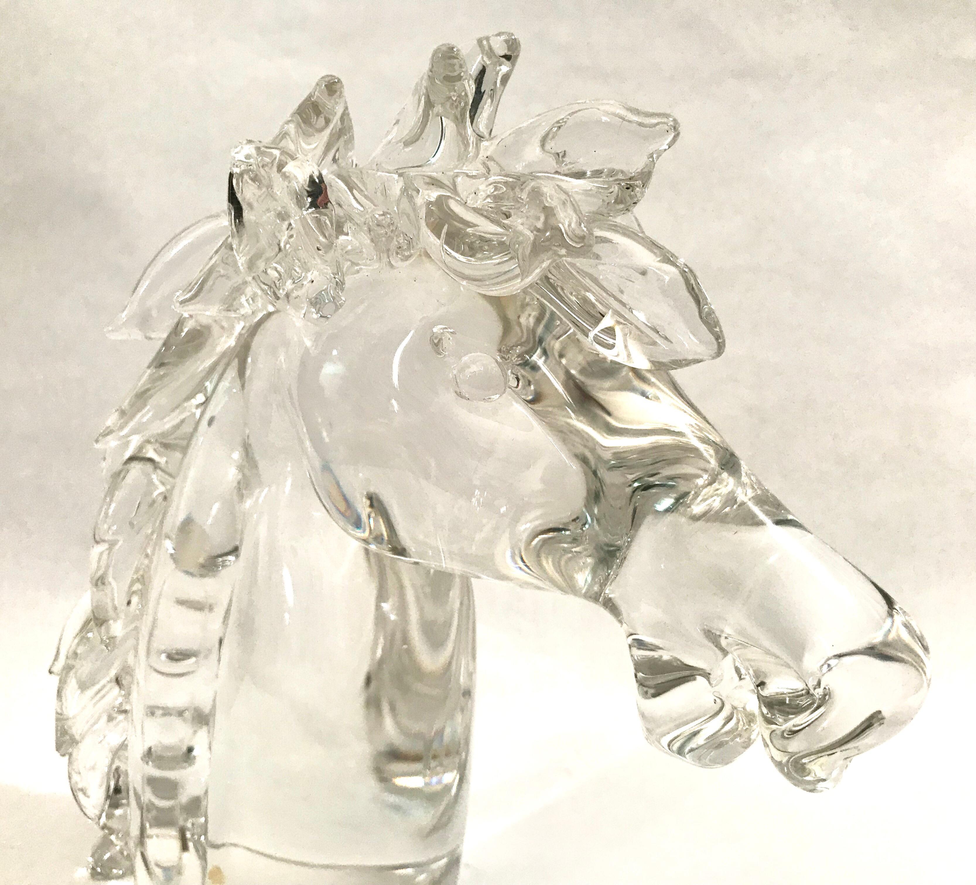Archimede Seguso Murano Art Glass Horse For Sale 4