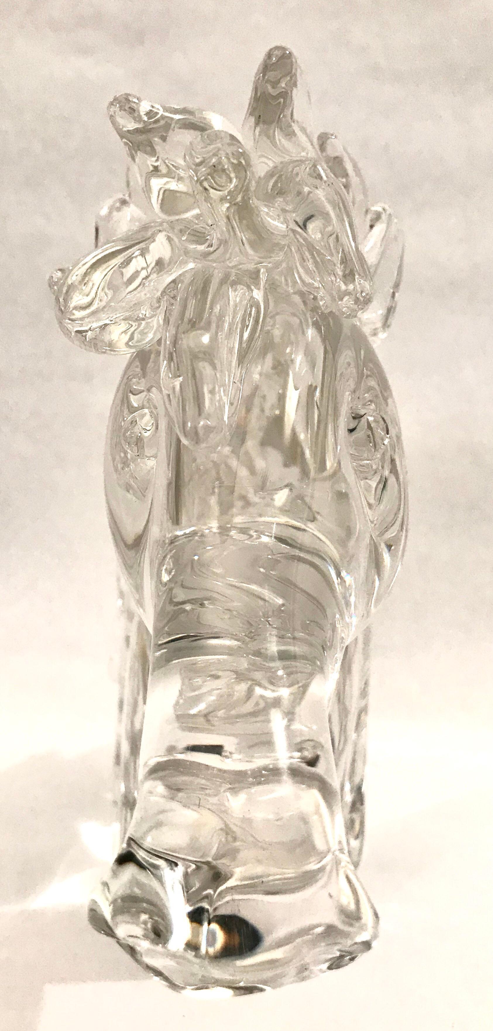 Archimede Seguso Murano Art Glass Horse For Sale 5