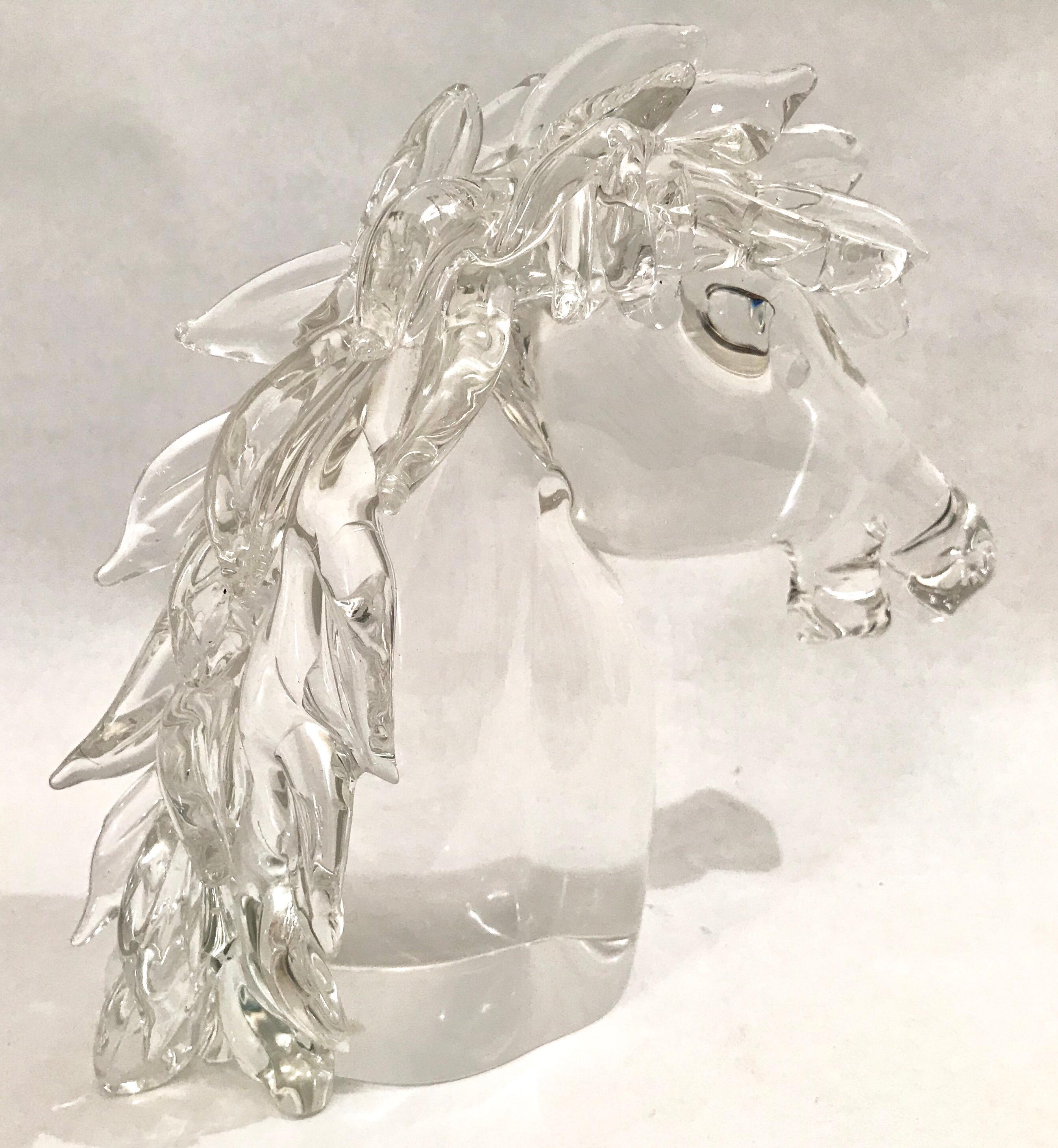 Archimede Seguso Murano Art Glass Horse In Good Condition For Sale In Lake Success, NY