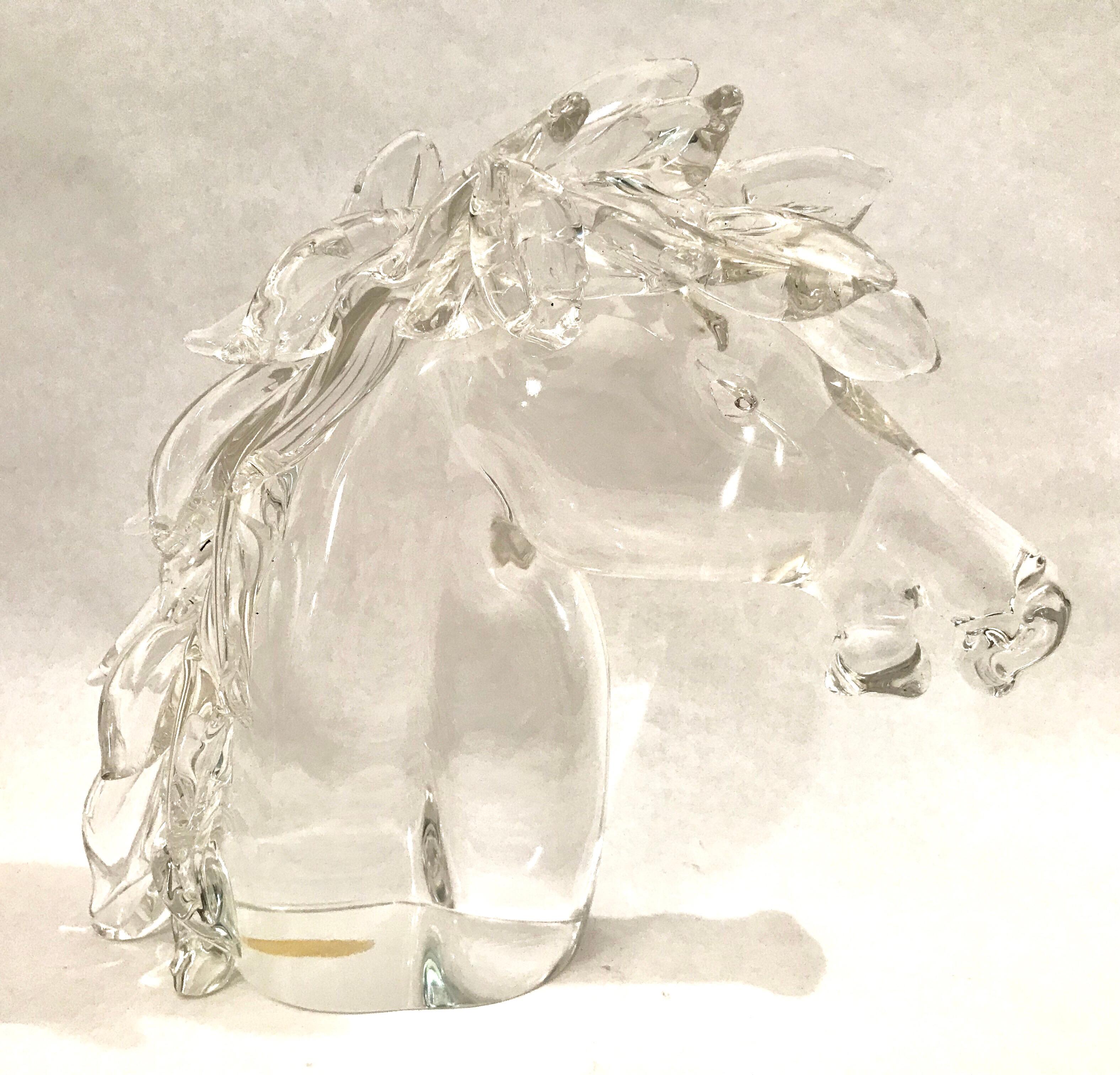 Archimede Seguso Murano Art Glass Horse For Sale 2