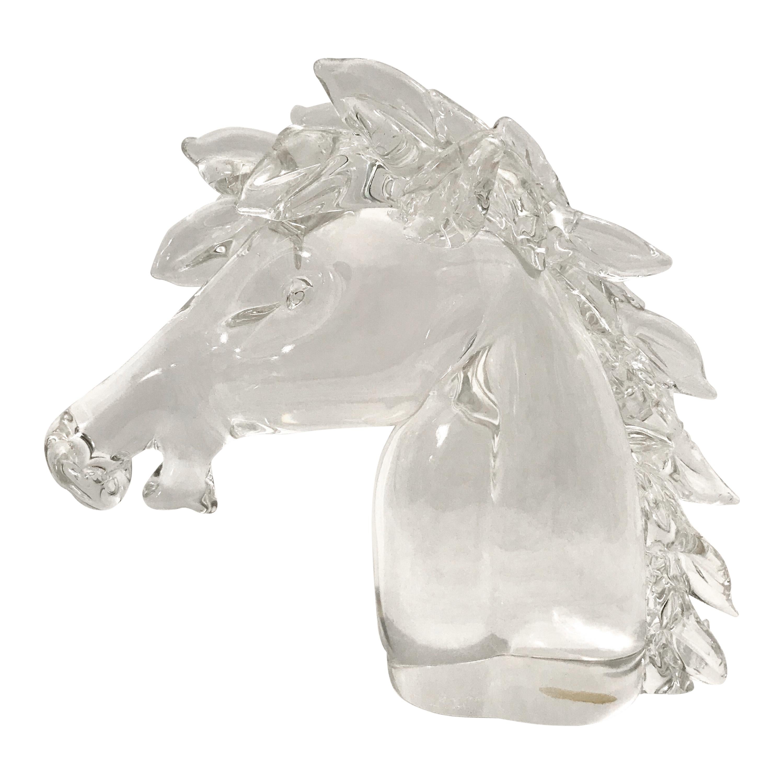 Archimede Seguso Murano Art Glass Horse For Sale