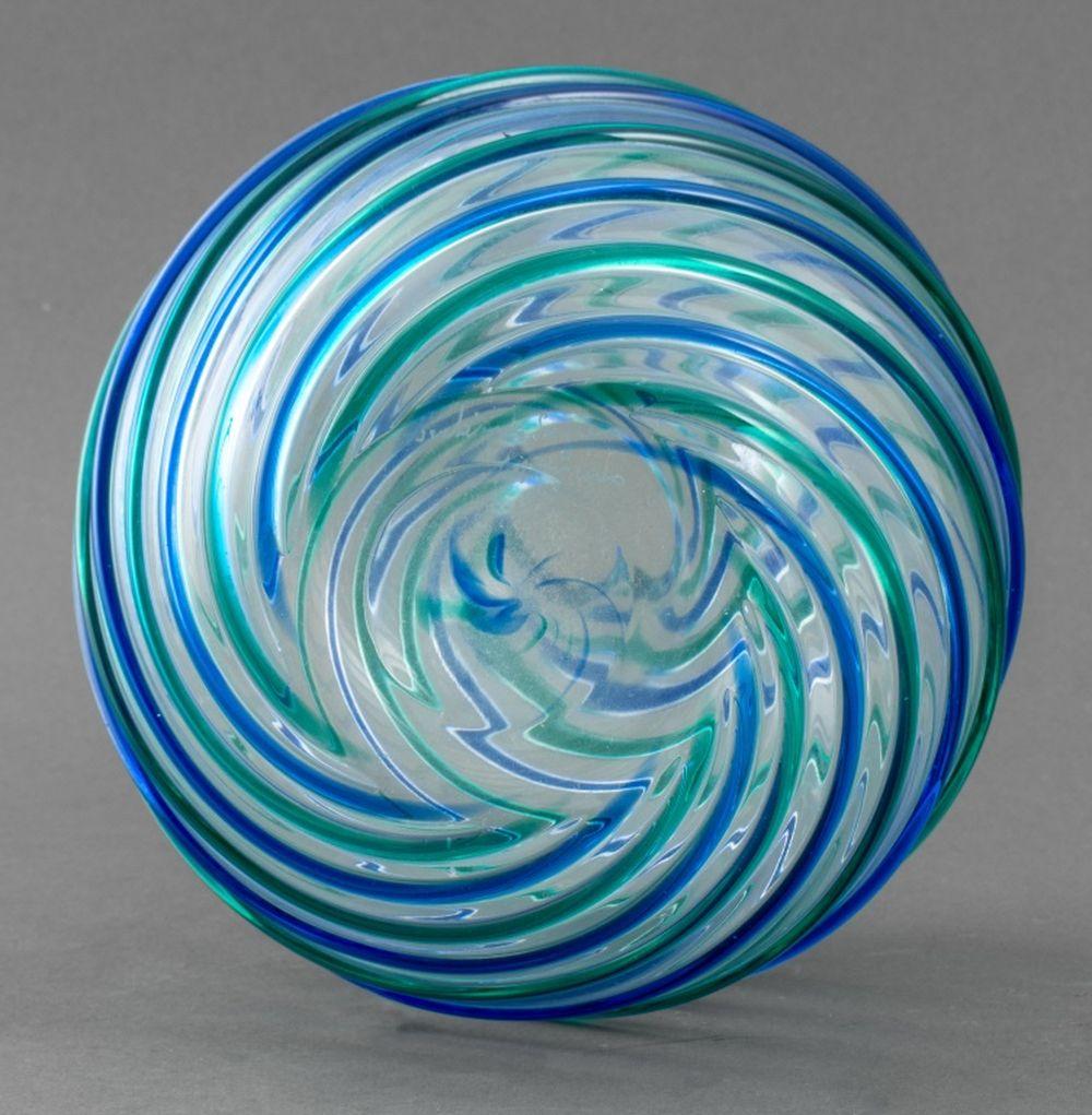Archimede Seguso Murano Kunstglas Kugelförmige Vase (Moderne) im Angebot