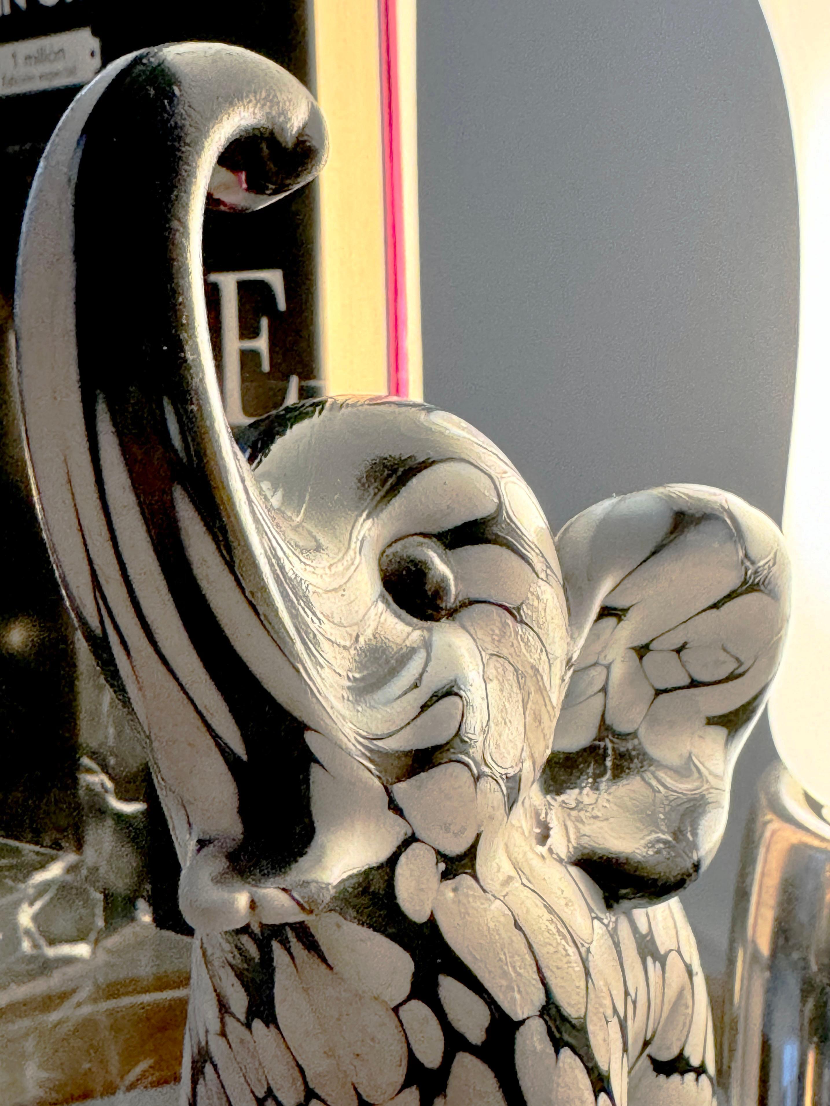Archimede Seguso Murano Black White Italy Art Glass Sculpture Elephant Figurine For Sale 10