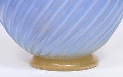 Archimede Seguso, Murano, Blue and Gold, circa 1950