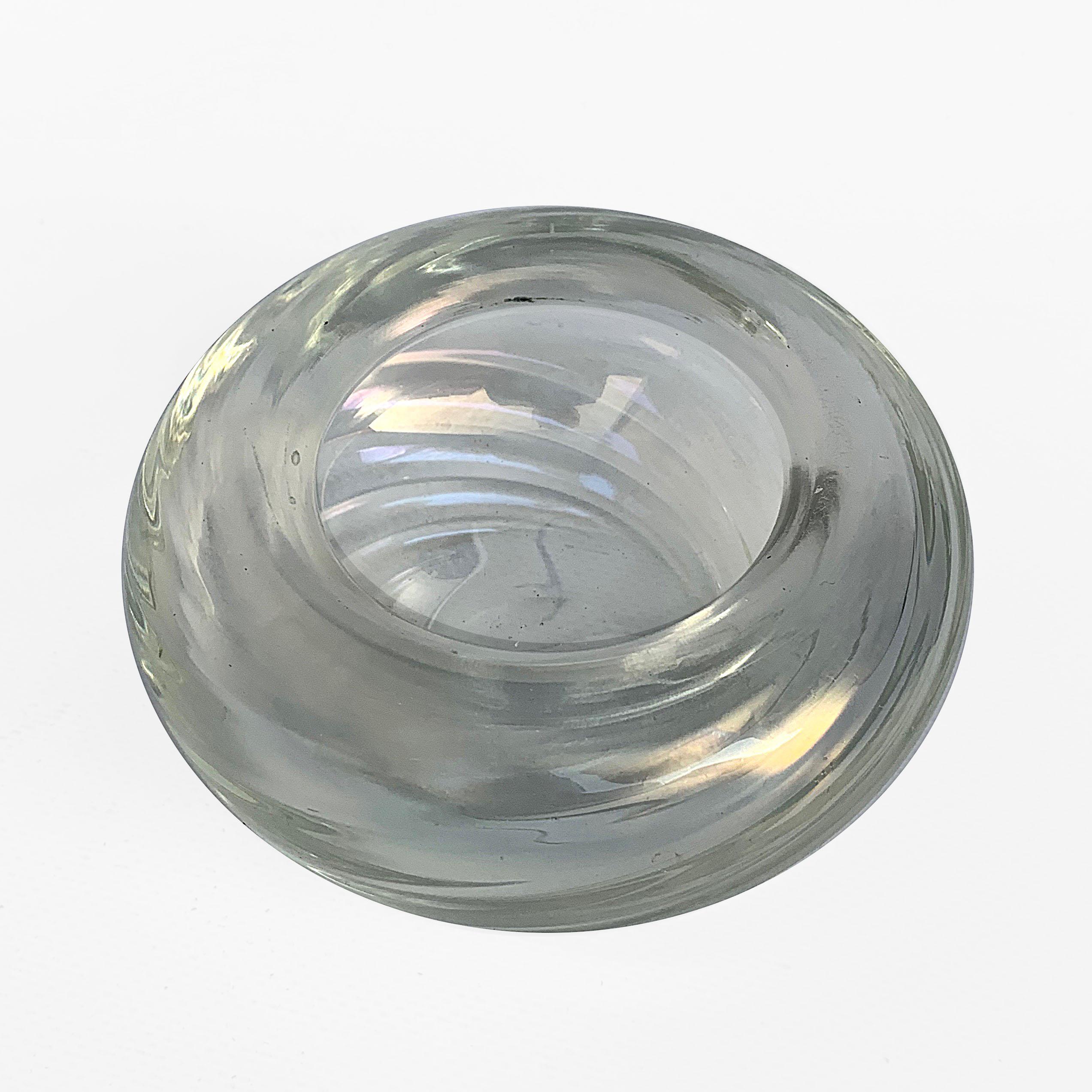 20th Century Archimede Seguso Murano, Bowl Opalino Glass iridescent, Italy, Art Glass, 1960s For Sale