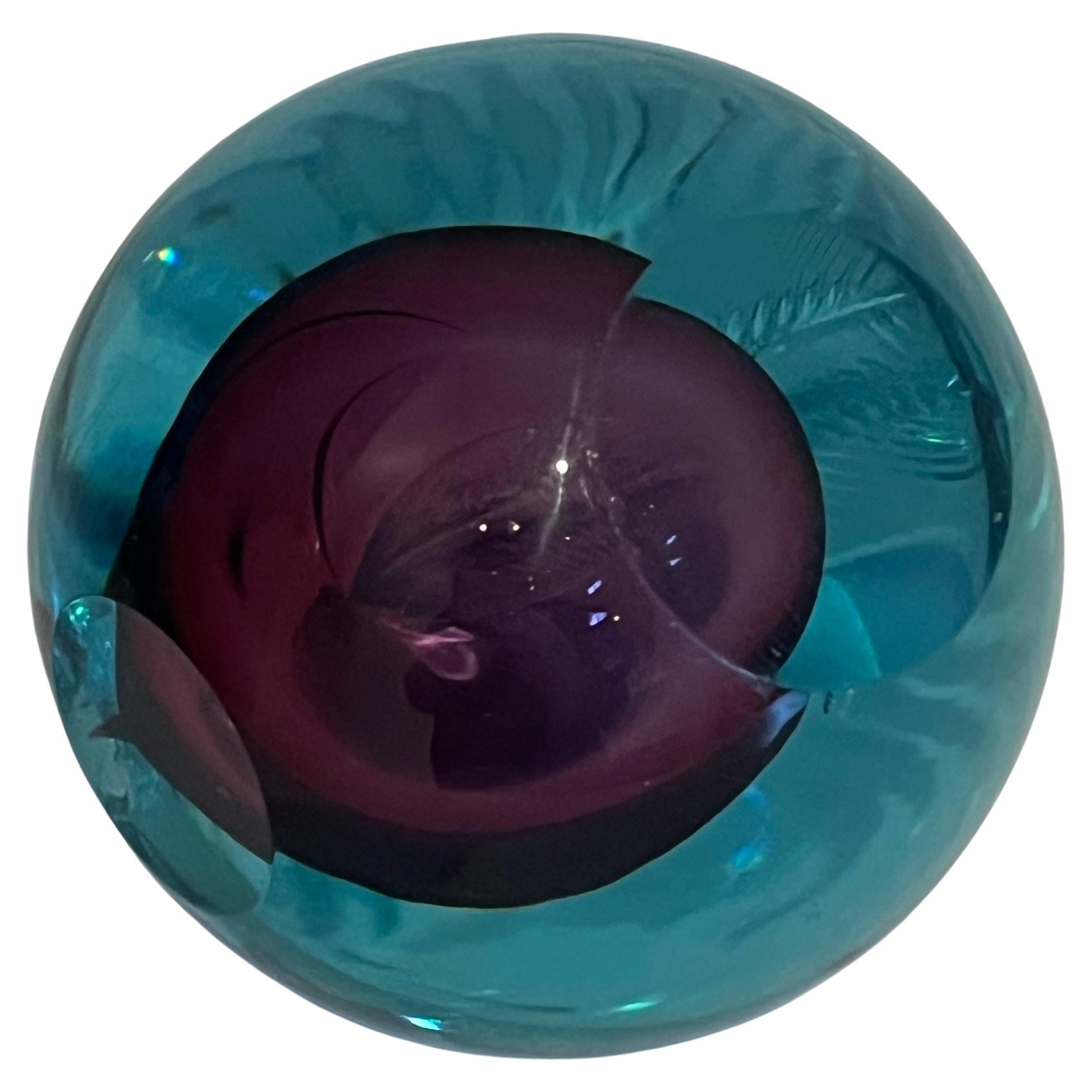 Mid-Century Modern Archimede Seguso, serre-livres en verre de Murano, Sculpture en forme de pomme en vente