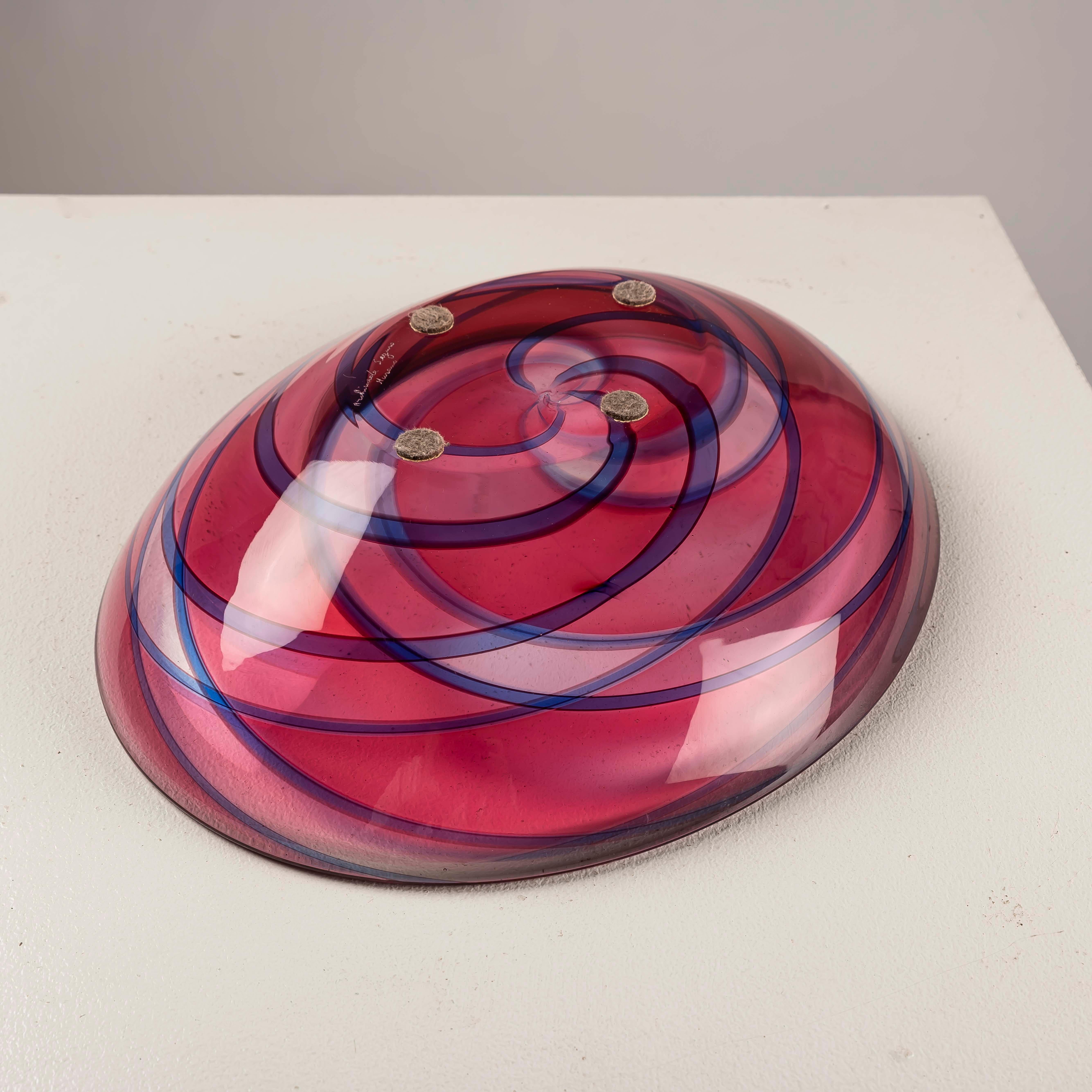 Milieu du XXe siècle Archimede Seguso, coupe en verre de Murano, années 1960 en vente