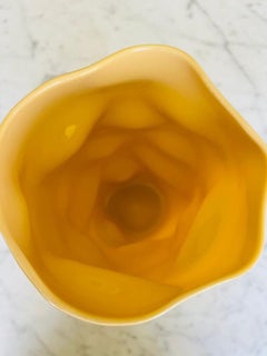 Archimede Seguso Murano glass "Cartoccio oro" circa 1950 vase.