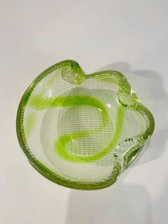 Hartill Tschechisches Glas-Mittelstück aus Merletto in Merletto, um 1950