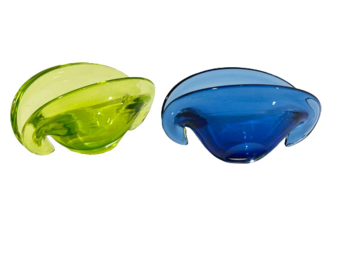Archimede Seguso Murano Glass Clam Shell Bowl, Italy, 1960s For Sale 1