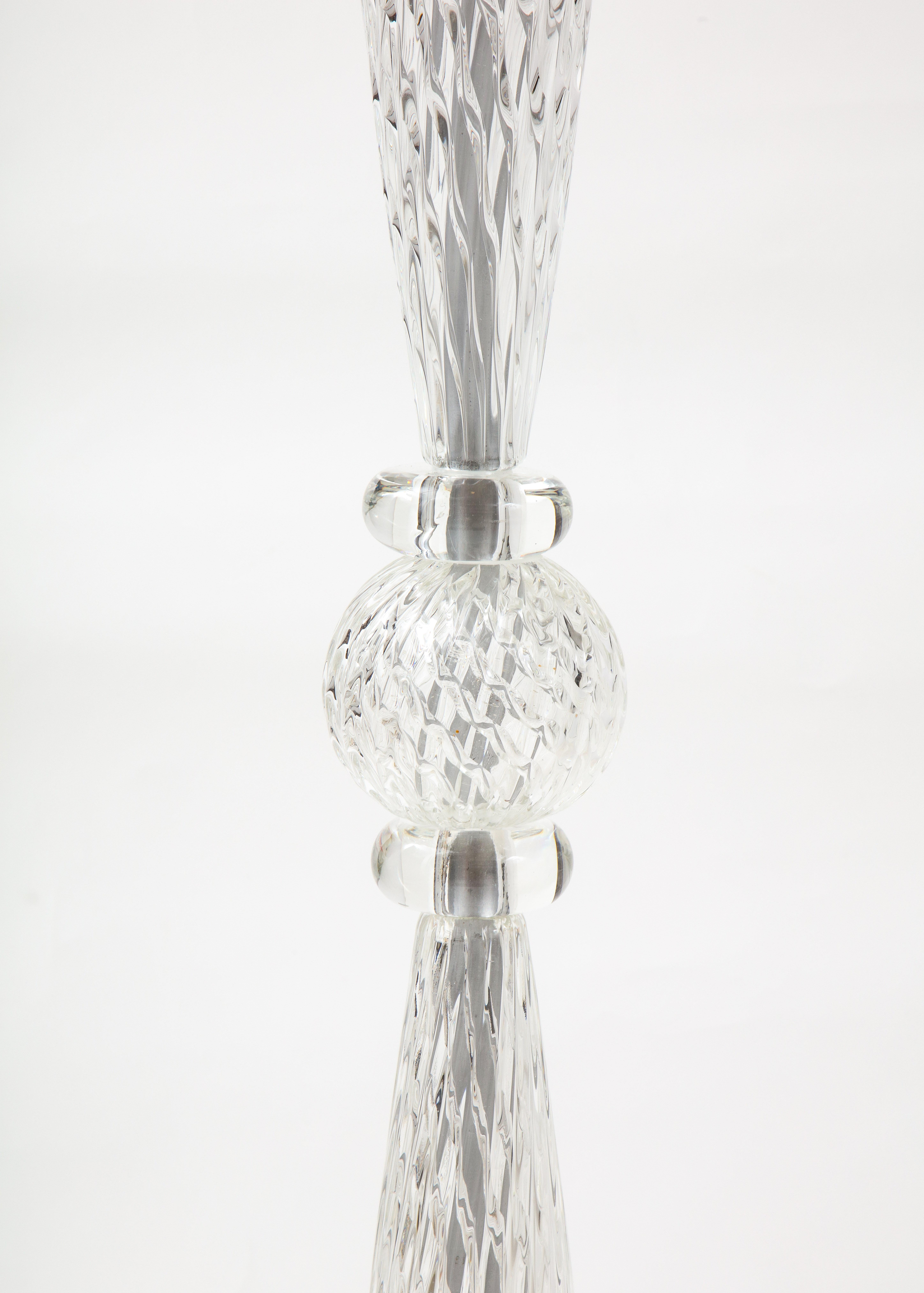 Mid-20th Century Archimede Seguso Murano Glass floor Lamp For Sale