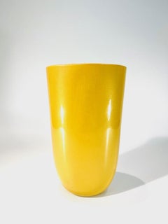 Archimede Seguso Murano glass gold vase "Cartoccio" circa 1950