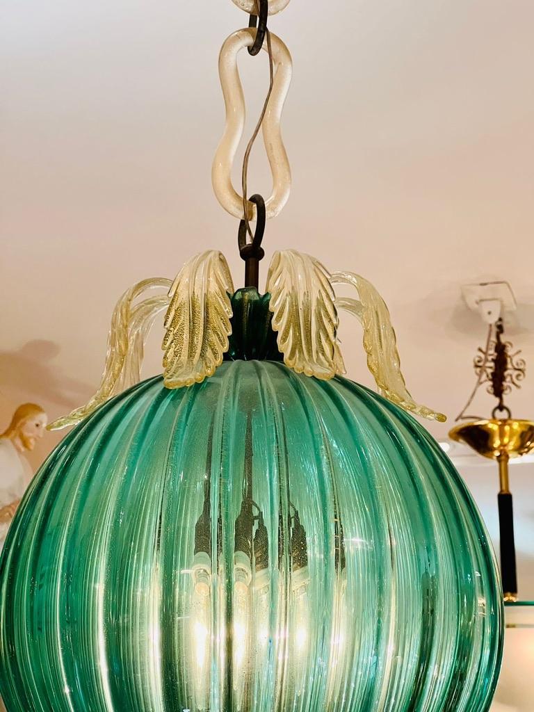 Italian Archimede Seguso Murano glass green 