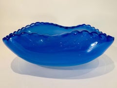 Archimede Seguso Murano glass "Opalino" circa 1950 bowl.