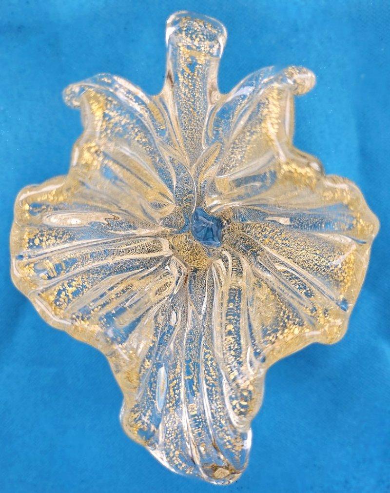 Archimede Seguso Baratija escultórica de cristal de Murano con hoja de oro - OFERTA DE CIERRE en venta 6