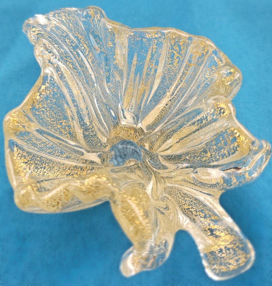 Archimede Seguso Baratija escultórica de cristal de Murano con hoja de oro - OFERTA DE CIERRE Otro en venta