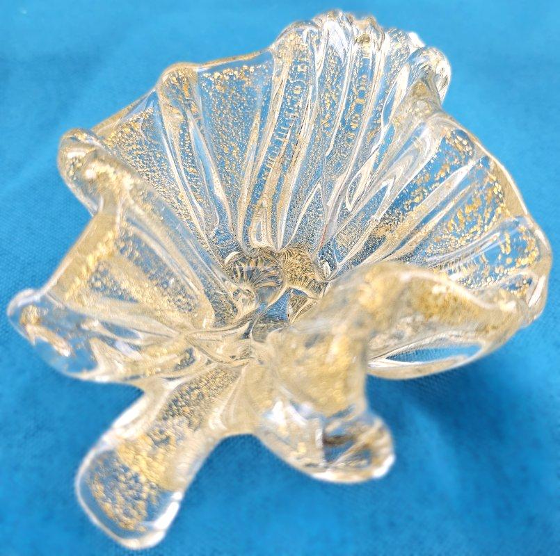Archimede Seguso Baratija escultórica de cristal de Murano con hoja de oro - OFERTA DE CIERRE siglo XX en venta
