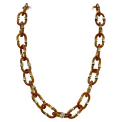 Archimede Seguso Murano Glass Vintage Brown Necklace, 1960s