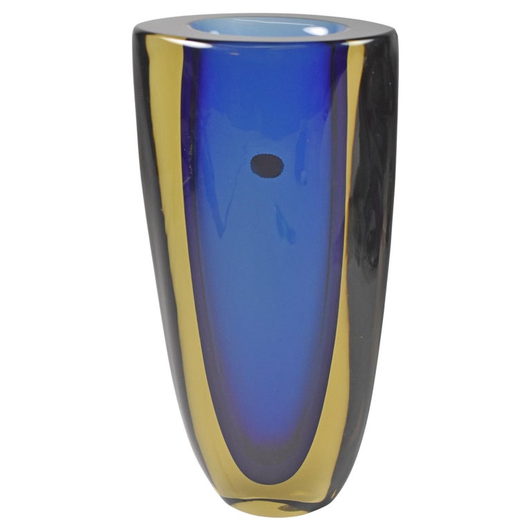 Archimede Seguso Murano Italian Glass Vase For Sale at 1stDibs