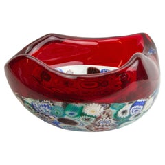 Archimede Seguso Murano Millefiori Incalmo Bowl, Italy, 1950s