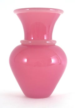 Archimede Seguso Murano Opal Pink Alabastro XL Vase, 1950s