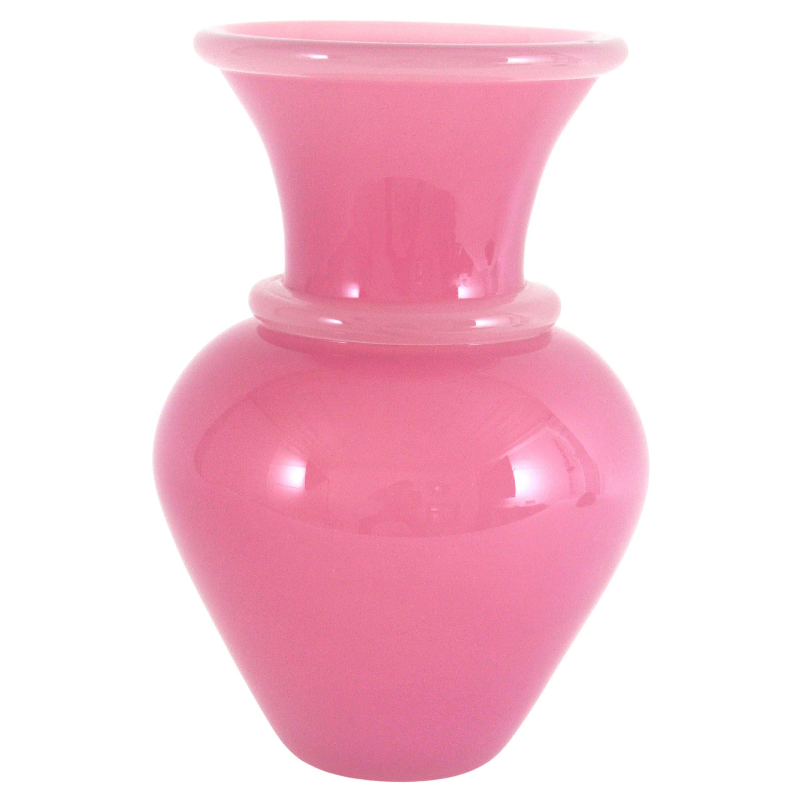 Archimede Seguso Murano Opal Rosa Alabastro XL Vase, 1950er Jahre