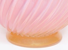 Archimede Seguso, Murano, Pink and Gold, circa 1950