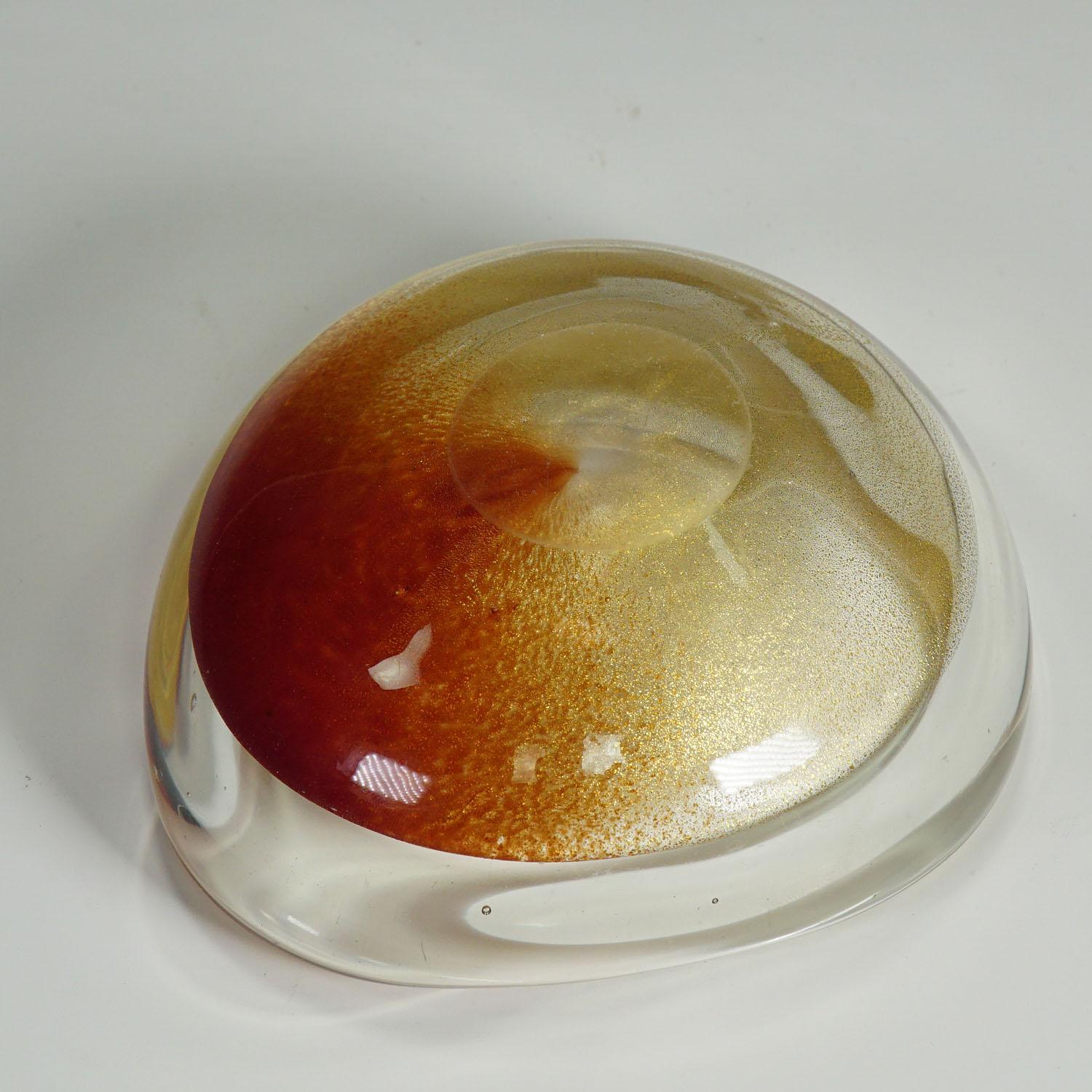 20th Century Archimede Seguso Murano Polveri Bowl, 1950s For Sale