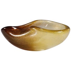 Vintage Archimede Seguso Murano Polveri Bowl, 1950s