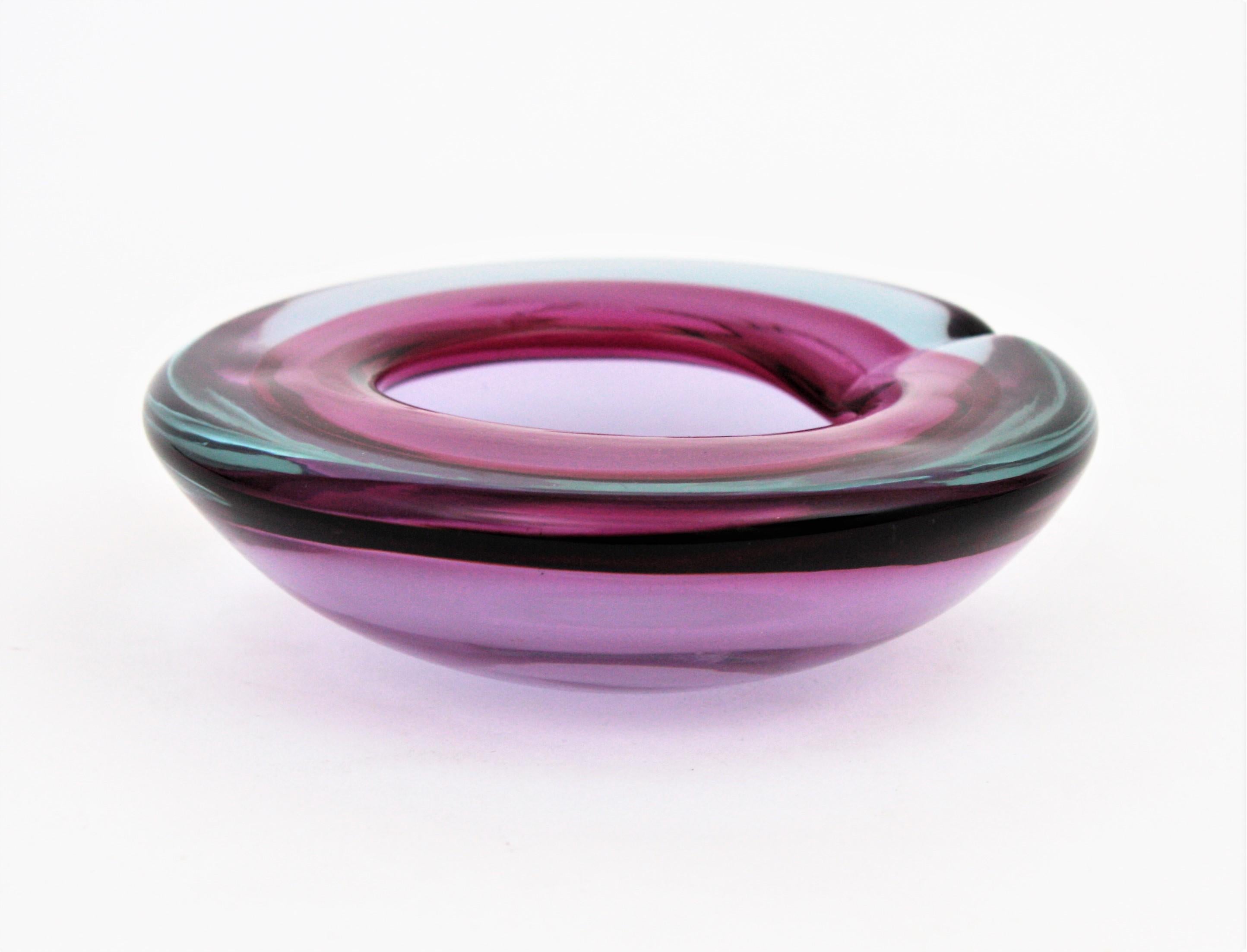 Schale aus Muranoglas in Violett von Archimede Seguso Sommerso für Sommerso im Angebot 2