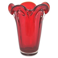 Archimede Seguso Murano, vase Sommerso rouge rubis